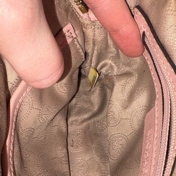 Michael Kors 💗Cindy Mini Blush Pink Satchel with Strawberry Floral Charm - Picture 8 of 8